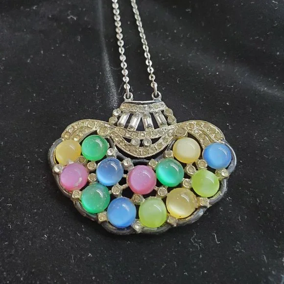 TRUE VINTAGE ART DECO NECKLACE - Picture 3 of 3